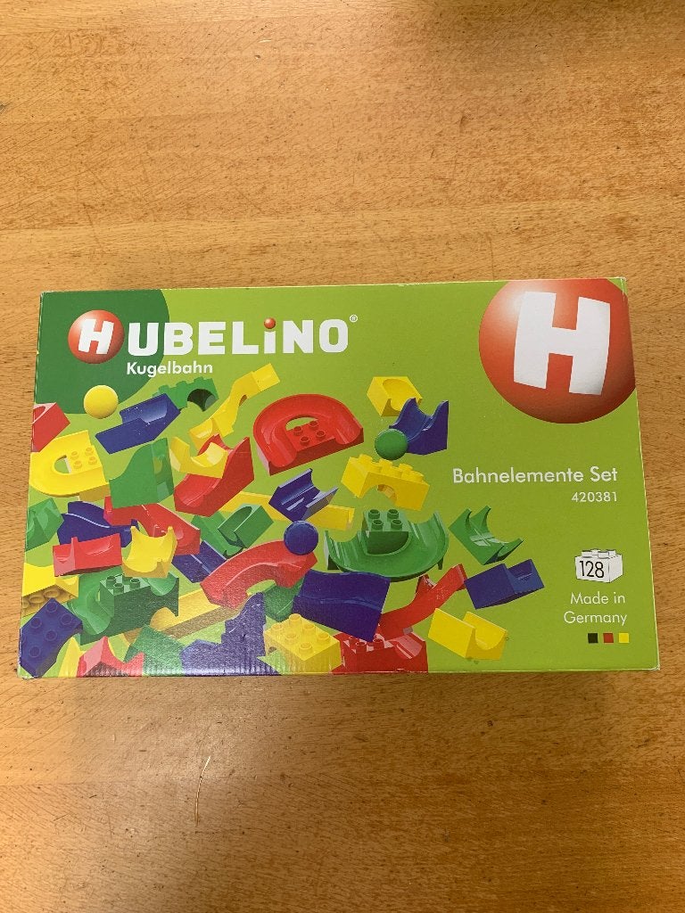 Hubelino knikkerbaan baanelementen 128, Compleet, Ophalen of Verzenden, Zo goed als nieuw, Duplo