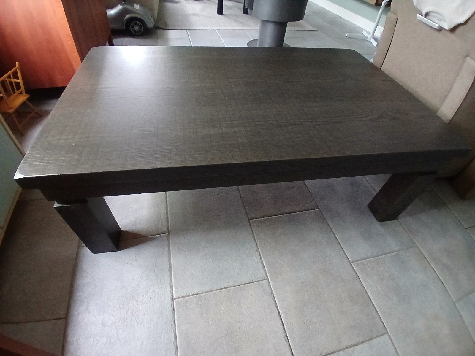 salon tafel, Ophalen, Gebruikt, 100 tot 150 cm, Eikenhout