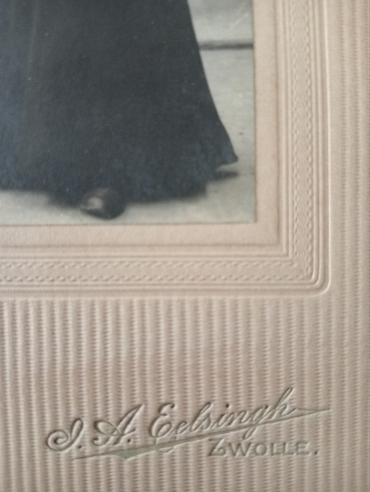 Kabinetkaart J.A.Eelsingh Zwolle, Gebruikt, Foto, Ophalen of Verzenden, Voor 1940