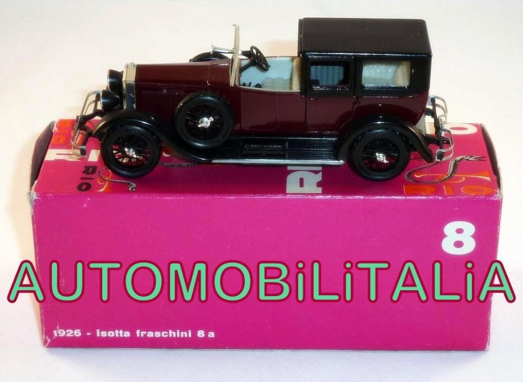 Isotta Fraschini 8A 1926 RIO 8 bordeaux rood schaal 1:43, Ophalen of Verzenden, Nieuw, Auto, Overige merken