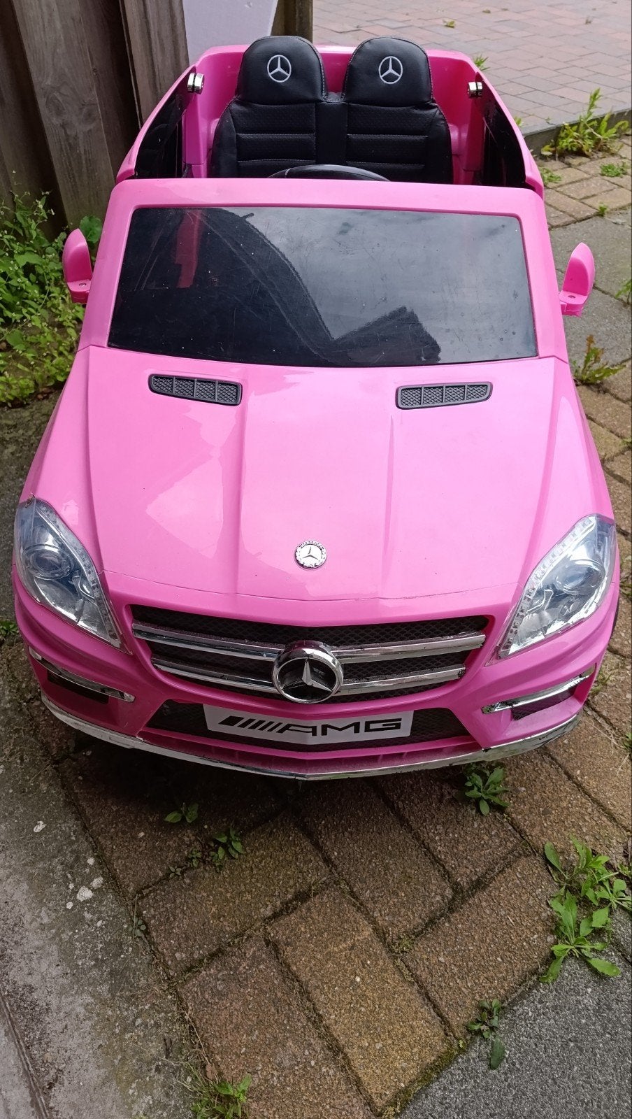 Roze kinderauto (defect) - voor de handige Harry