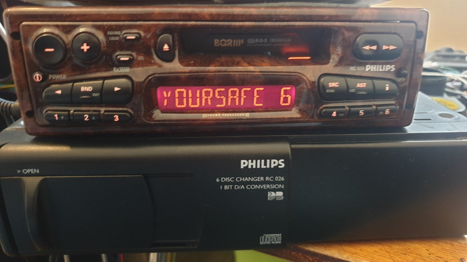 philips autoradio  Wurzelholz cdc, Ophalen of Verzenden, Gebruikt