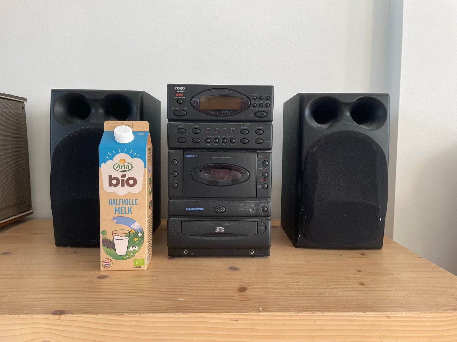 Yoko mini stereoset met radio, cd-speler en cassettedeck, Overige merken, Gebruikt, Cassettedeck, Ophalen of Verzenden