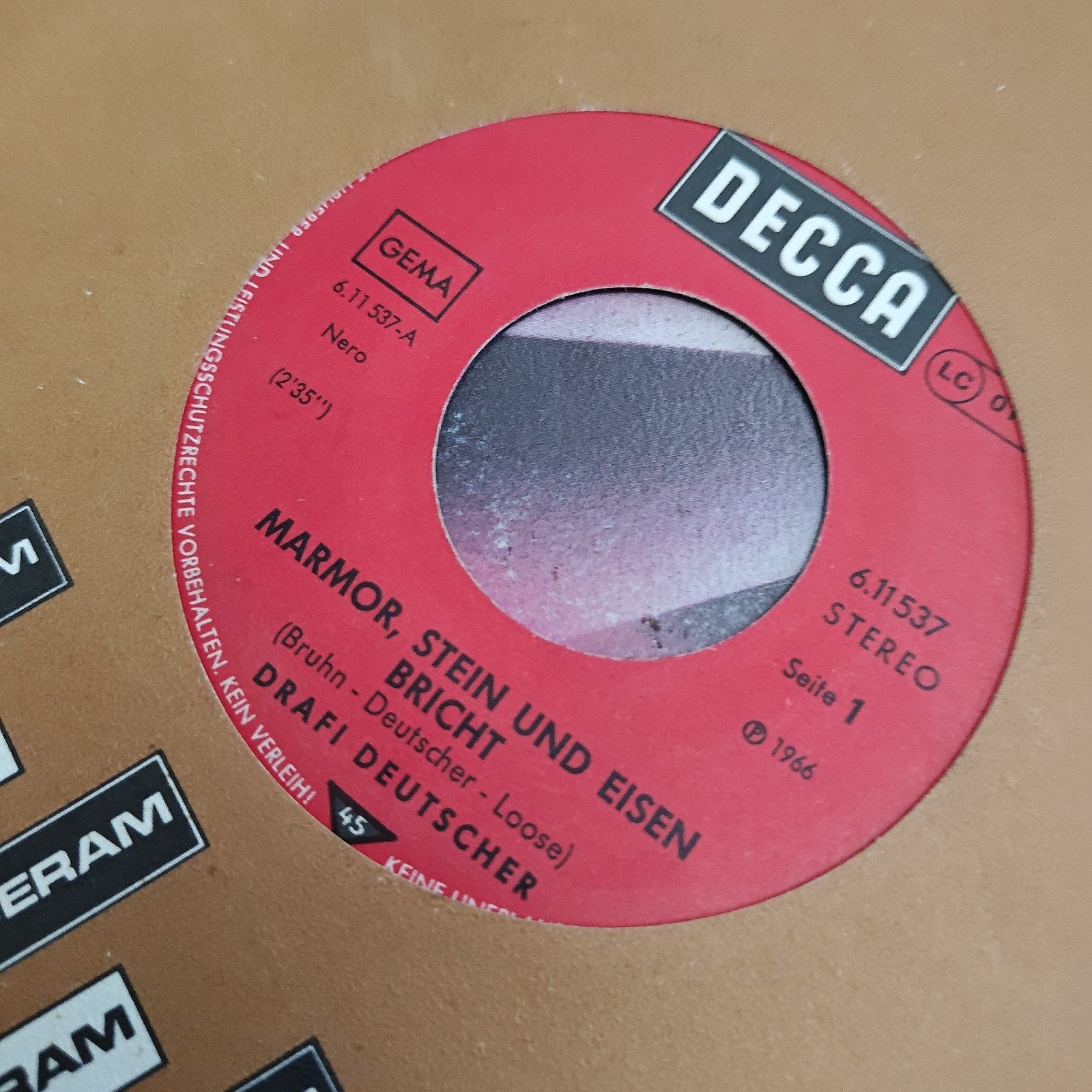 Drafi Deutscher - Marmor, Stein und Eisen bricht (1966), Gebruikt, 7 inch, EP, Schlager