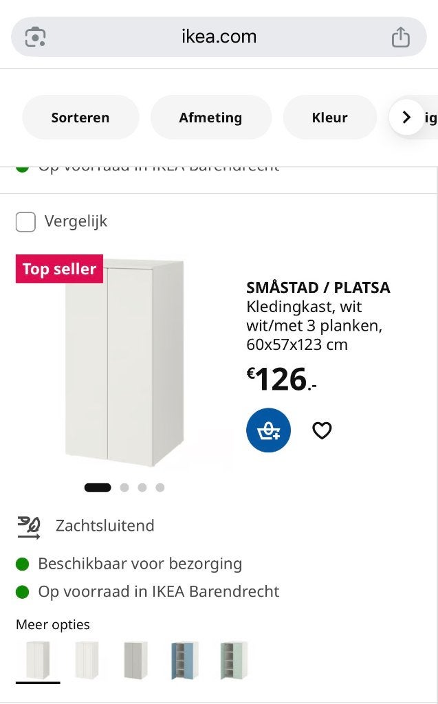 Ikea kinderkledingkast, Ophalen, 50 tot 70 cm, 105 cm of meer, Zo goed als nieuw