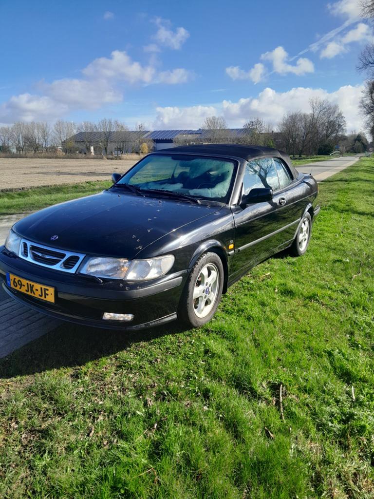 Saab 9-3 2.0 T Cabrio 2000 Zwart, Auto's, Saab, Particulier, Saab 9-3, Benzine, Cabriolet, Handgeschakeld, Geïmporteerd, Zwart