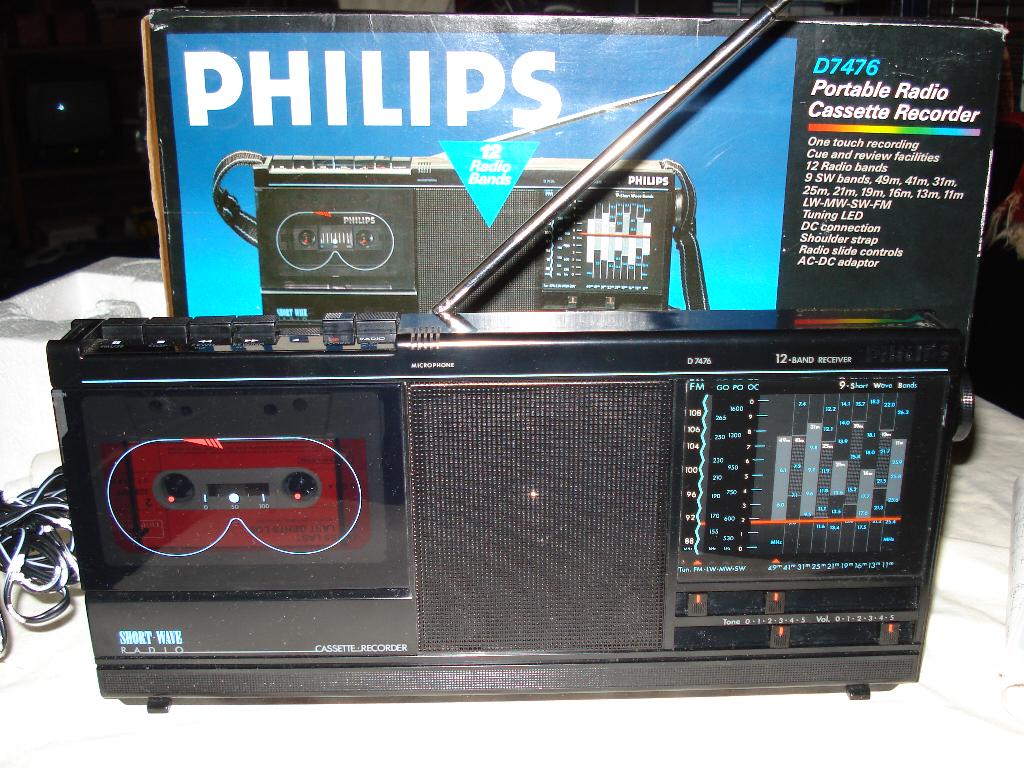 wereld ontvanger radio / cassette Philips, Ophalen, Zo goed als nieuw, Wereldontvanger