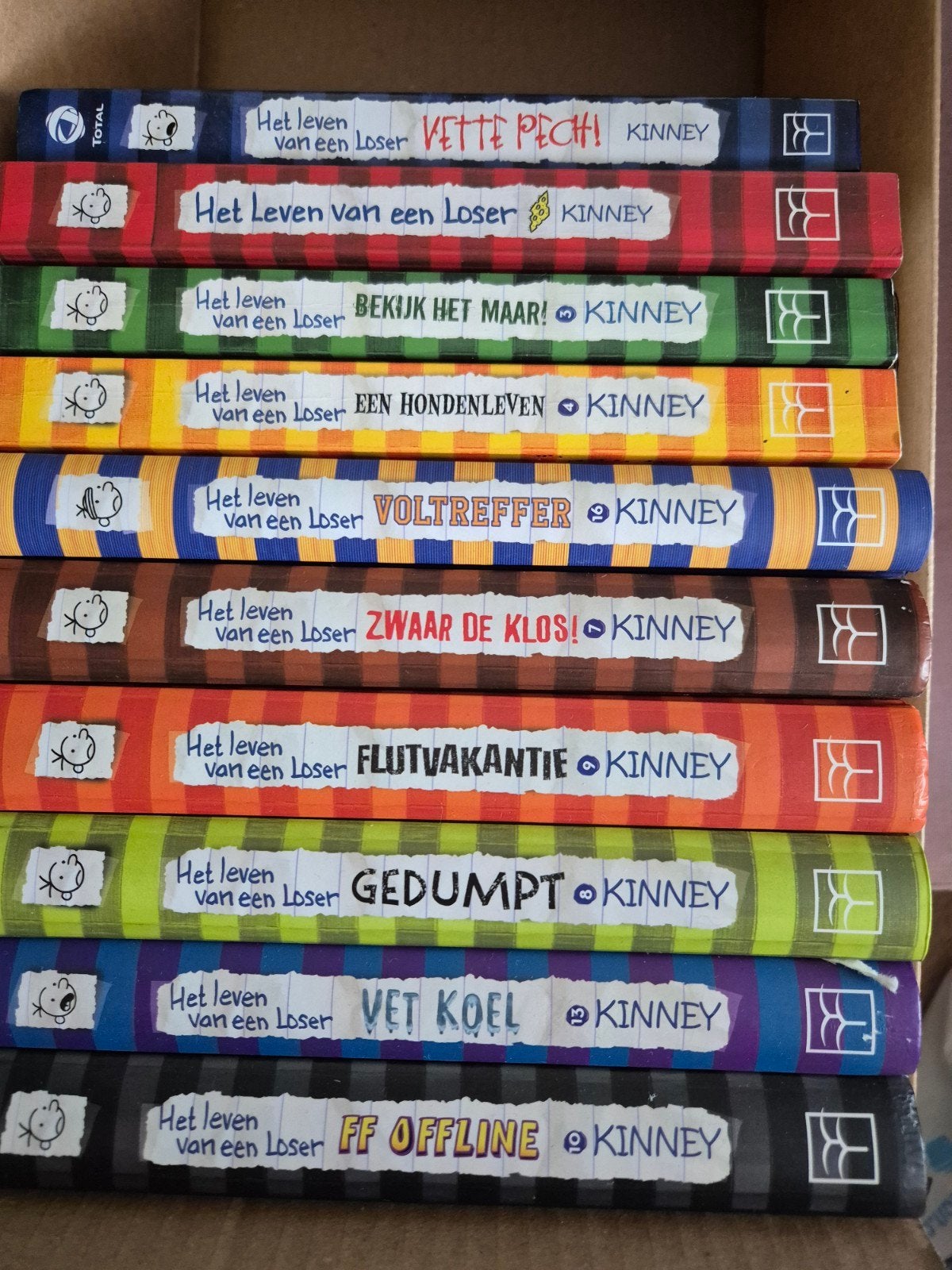 Het leven van een Loser boekenreeks - 10 delen, Boeken, Ophalen of Verzenden, Gelezen, Jeff Kinney, Fictie algemeen