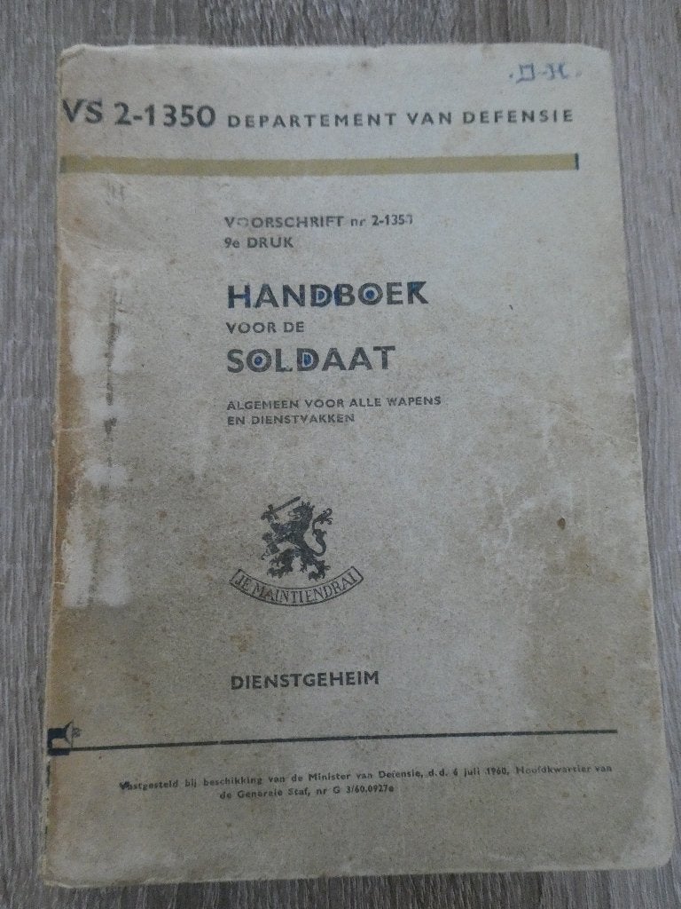Handboek soldaat 1960, Ophalen of Verzenden, Landmacht, Nederland, Boek of Tijdschrift