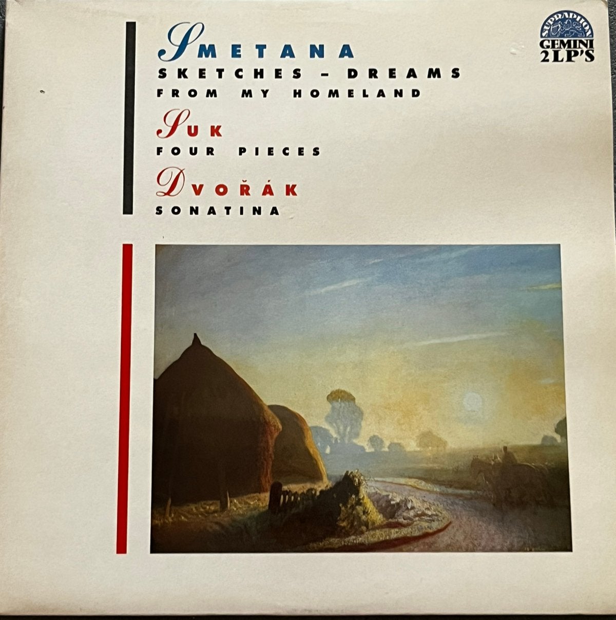 2lp klassiek elpee vinyl Smetana Suk Dvorak viool piano, Ophalen, Overige typen, Zo goed als nieuw, 12 inch