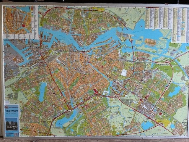Plattegrond / stadkaart Amsterdam, Ophalen, 1800 tot 2000, Nederland, Landkaart