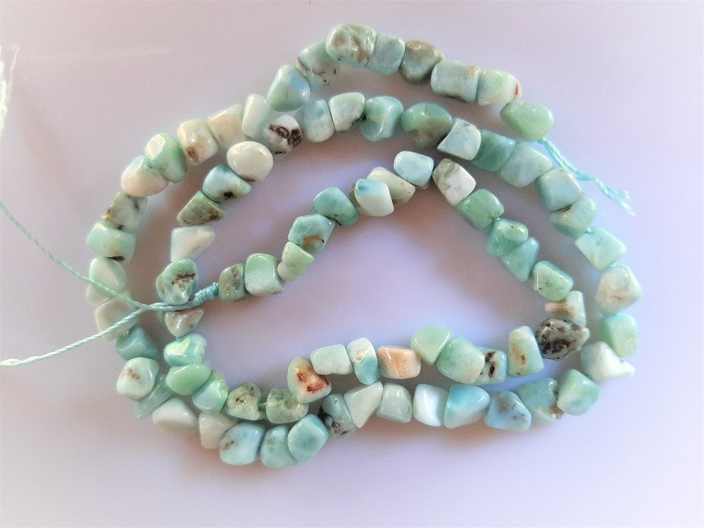 Larimar nugget kraal circa 4.3-5.6 mm, Ophalen, Nieuw, Kraal