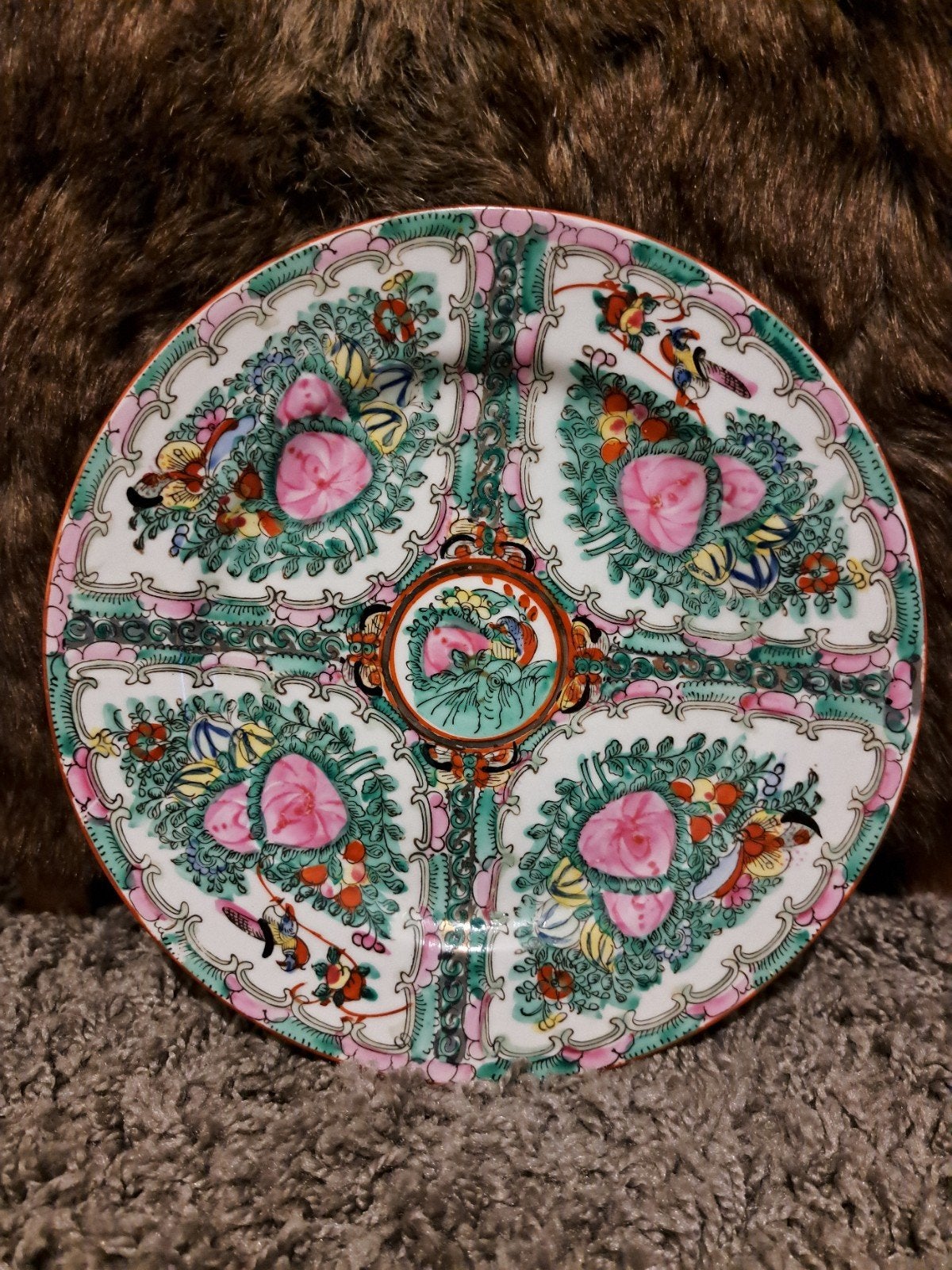 Chinees bord met Qianlong merkteken - 26 cm, Antiek en Kunst, Antiek | Porselein, Ophalen