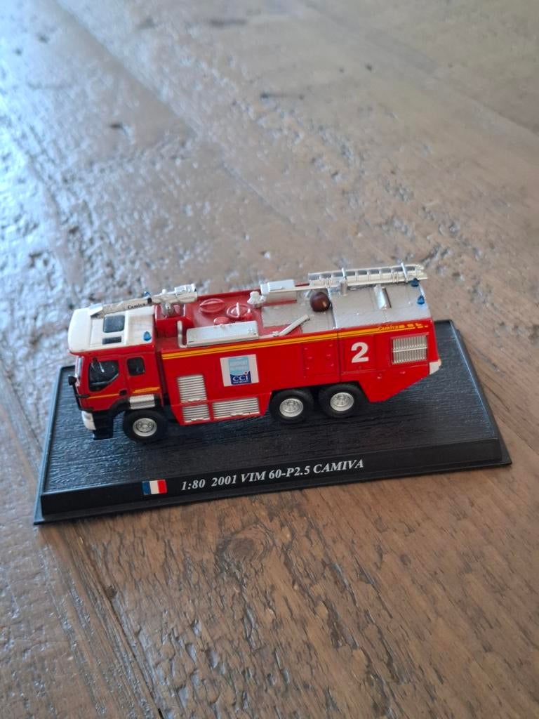 Model brandweerwagen 1:80 Camiva VIM 60 luchthaven, Overige merken, Auto, Groter dan 1:32, Ophalen of Verzenden