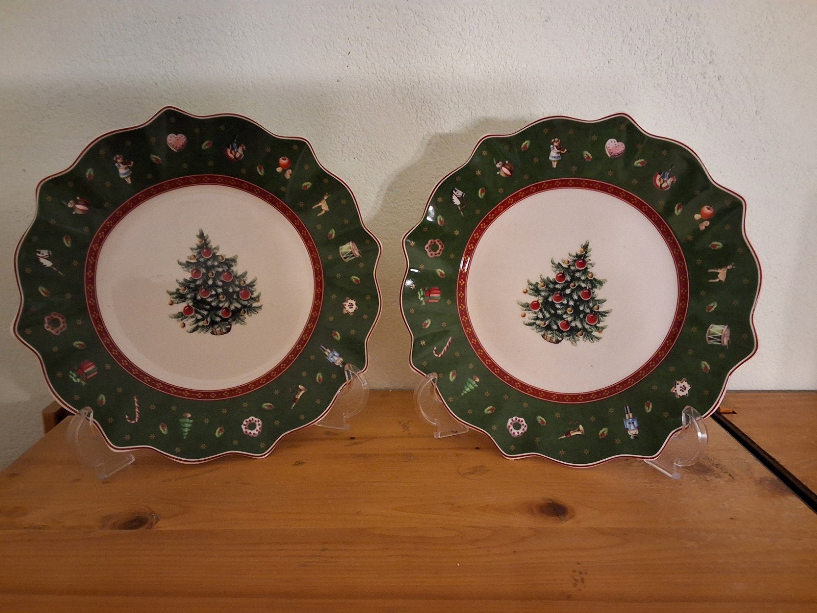 Kerstservies Villeroy en Boch 2 borden Toy's Delight, kerst, Ophalen of Verzenden