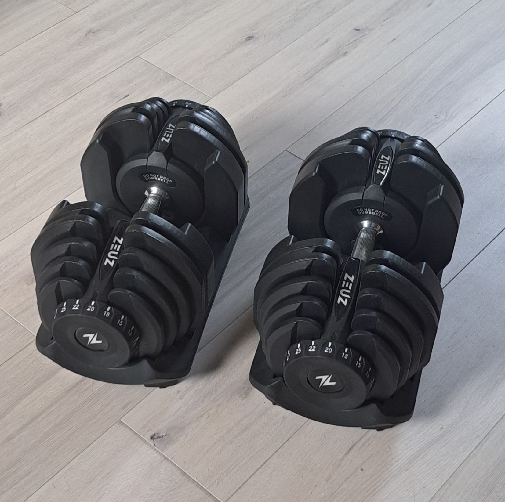 Zeuz verstelbare dumbells 5-40 kg, Ophalen, Zo goed als nieuw, Dumbbell