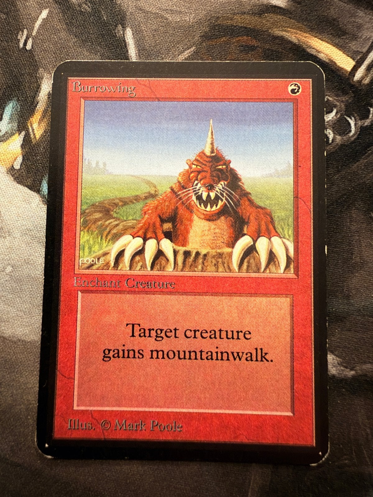 Burrowing - Alpha Magic: The Gathering kaart, Ophalen of Verzenden, Gebruikt, Losse kaart
