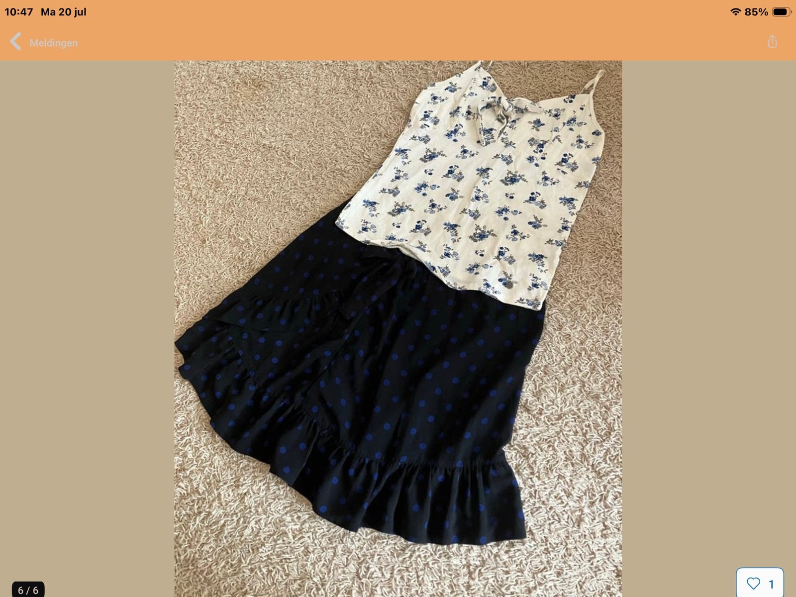 rok met blauwe stippen - Costes.   XL., Verzenden, Nieuw, Maat 46/48 (XL) of groter, Zwart