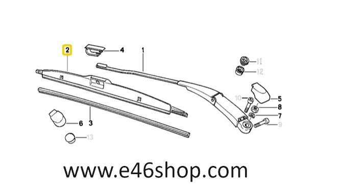 RUITENWISSERBLAD  BMW E34 E32 E38 E31 OE 61610134601, Auto-onderdelen, Ruiten en Toebehoren, BMW, Nieuw, Ophalen of Verzenden