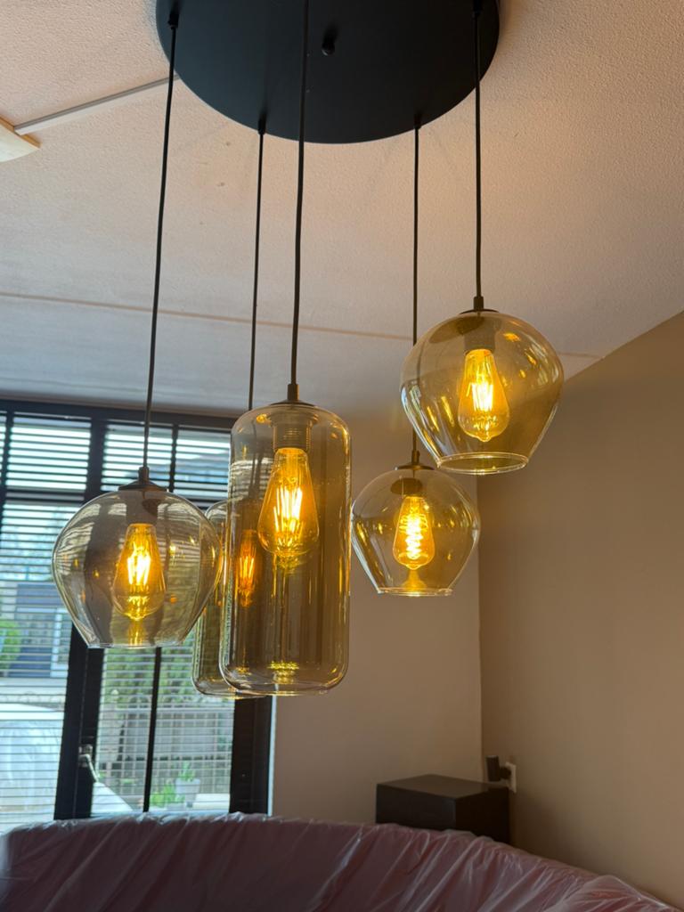 Hanglamp Devant Goossens - Stijlvolle Verlichting, Huis en Inrichting, Lampen | Hanglampen, Zo goed als nieuw, 75 cm of meer, Ophalen of Verzenden
