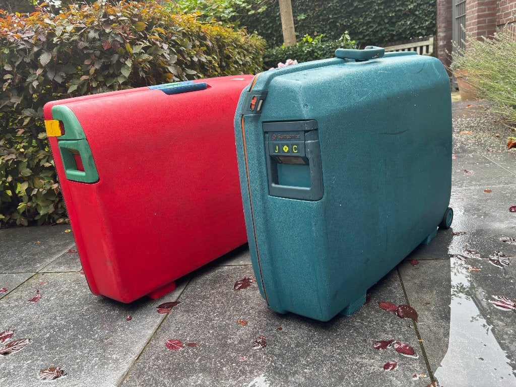 Samsonite en Carlton koffer, Sieraden, Tassen en Uiterlijk, Ophalen, Gebruikt, Hard kunststof, Slot
