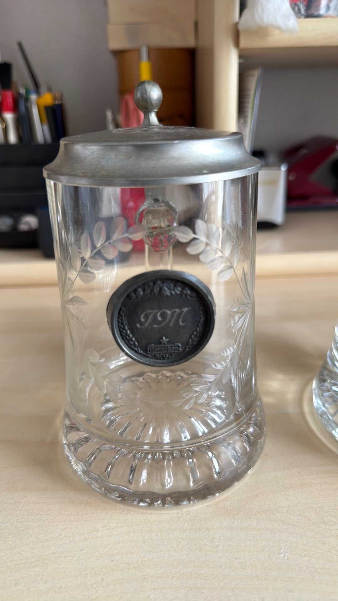 Glazen heineken pullen, Ophalen