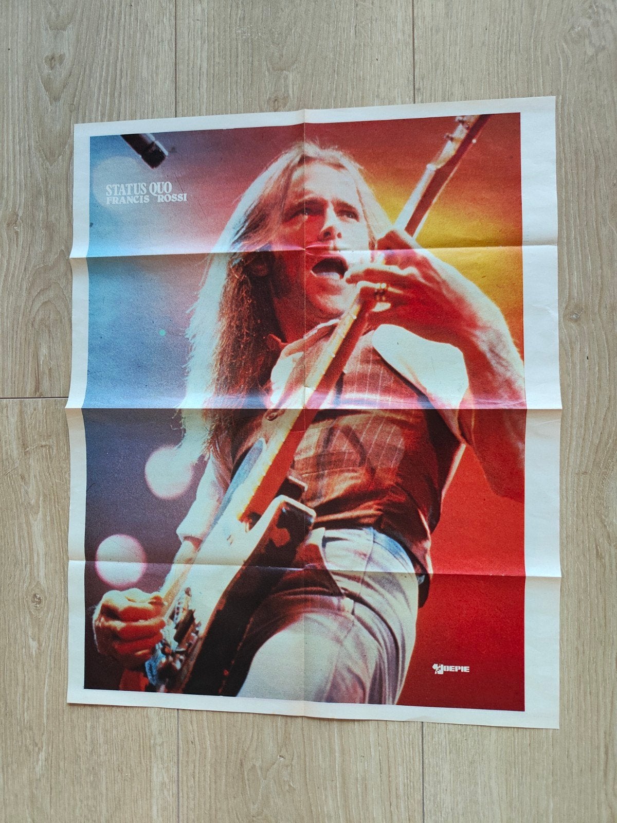 Joepie Super Poster Francis Rossi, Status Quo., Verzamelen, Ophalen of Verzenden, 1960 tot 1980, Tijdschrift