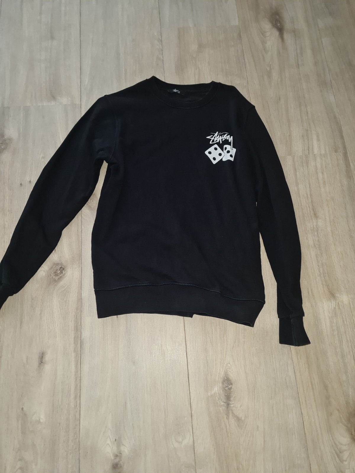Stussy sweater met roze dobbelstenen - Maat M, Maat 48/50 (M), Zwart, Stussy, Ophalen of Verzenden