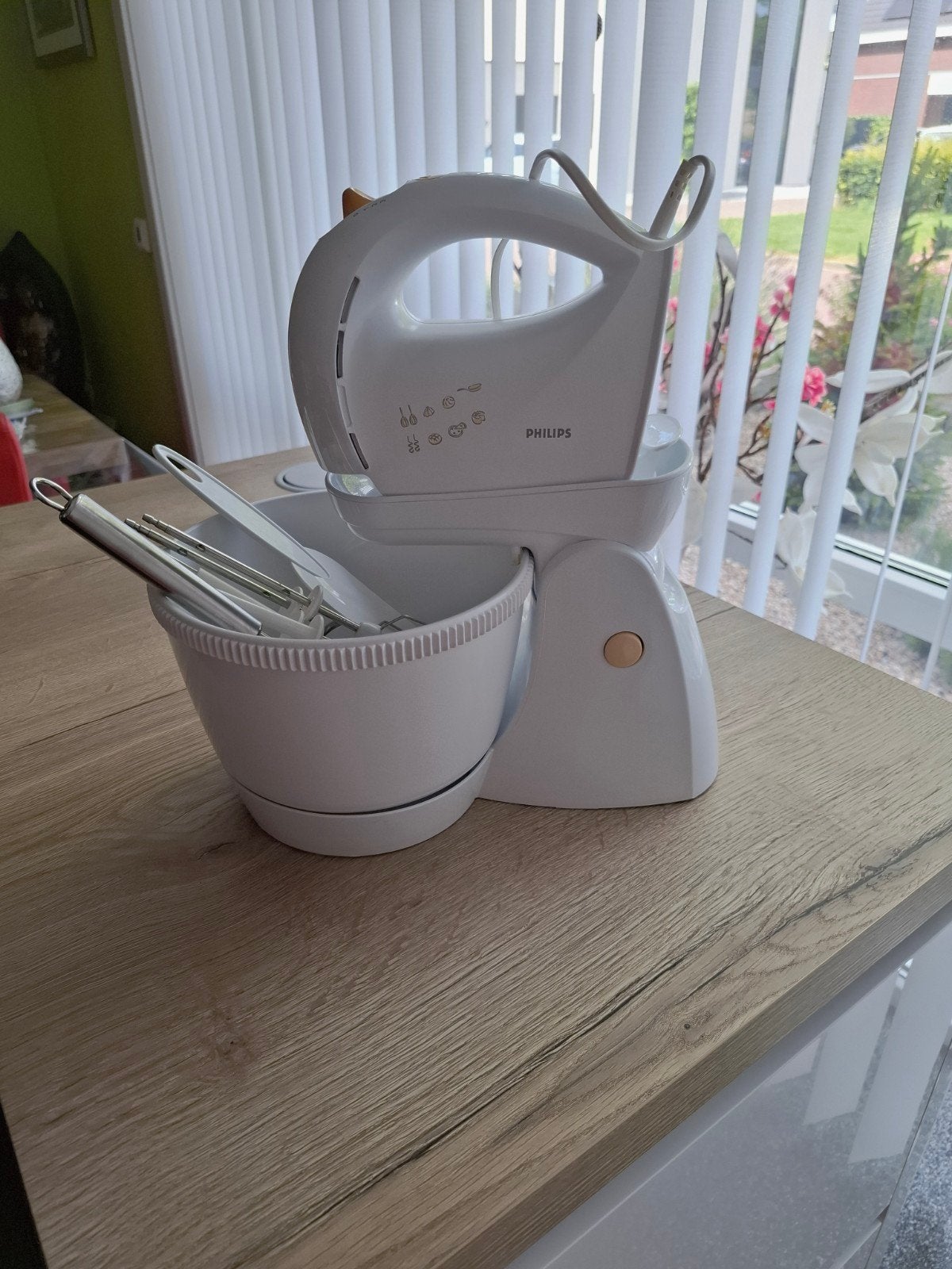 Philips keukenmachine met draaiende kom, Witgoed en Apparatuur, Keukenmixers, Ophalen, 3 snelheden of meer, Zo goed als nieuw