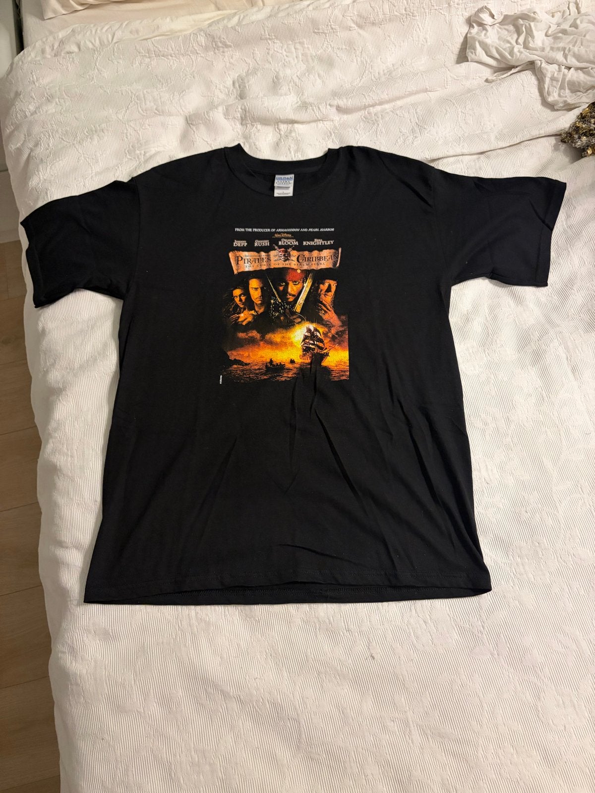 Pirates of the Caribbean T-shirt - Gildan Ultra Cotton, Ophalen of Verzenden, Nieuw, Maat 52/54 (L), Zwart