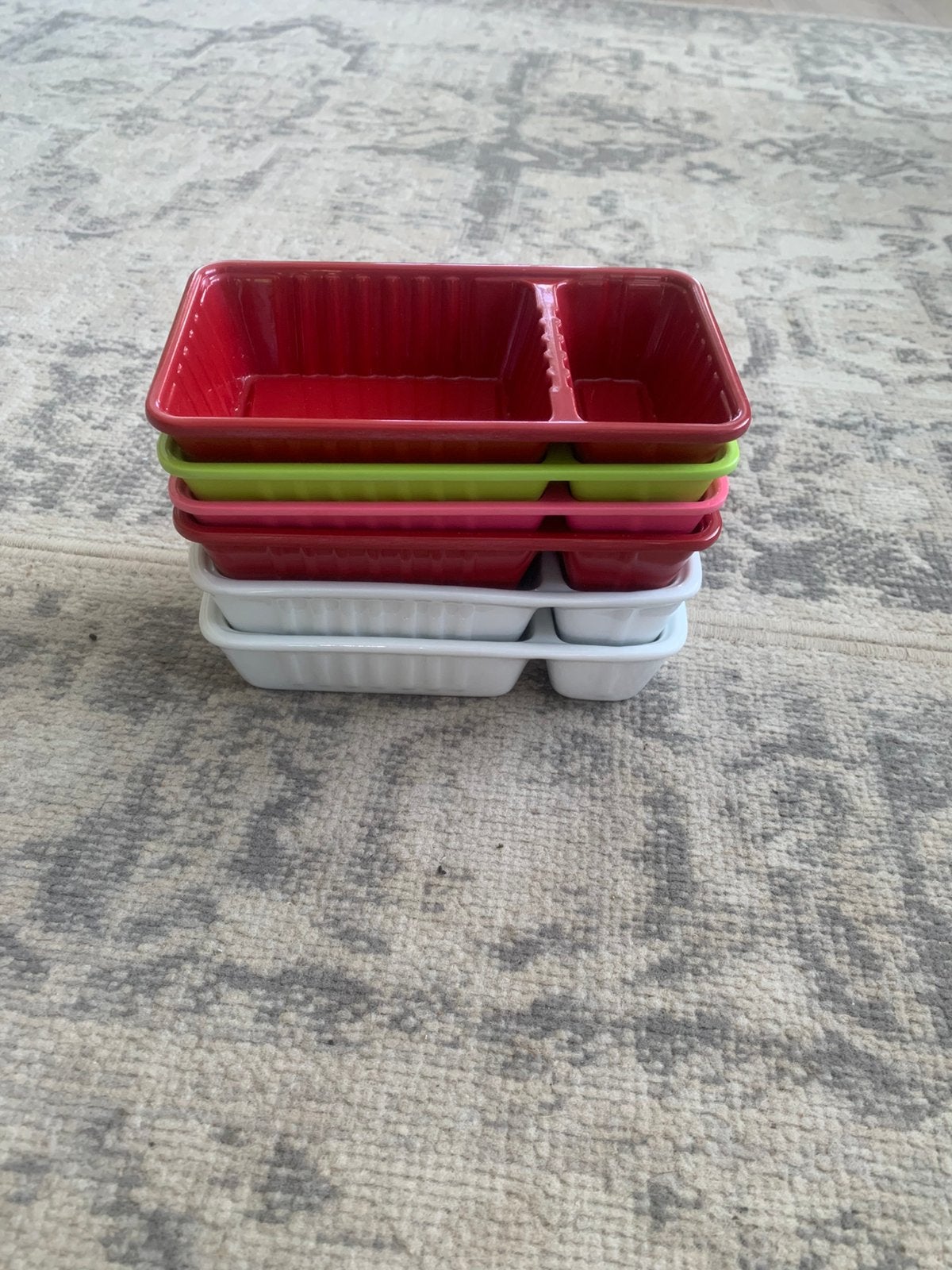 6 bakjes voor snacks, Overige materialen, Ophalen of Verzenden, Zo goed als nieuw, Kom(men)