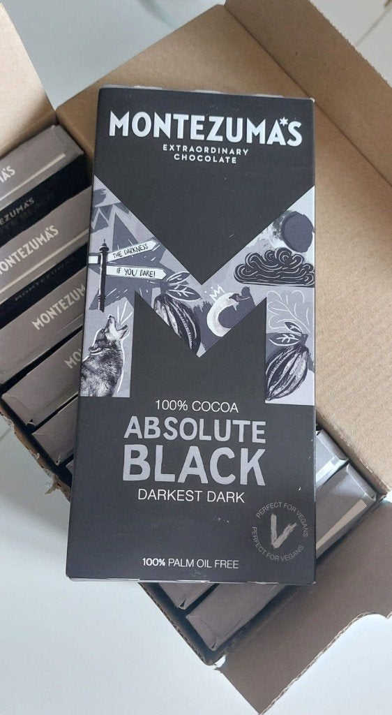 Montezuma Absolute Black 100% - Chocolade reep - 90g, Diversen, Levensmiddelen, Ophalen of Verzenden