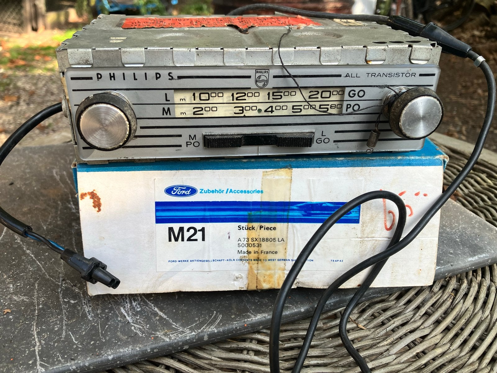 Philips Autoradio M21 voor Ford - Vintage Transistor Radio, Ophalen of Verzenden, Gebruikt