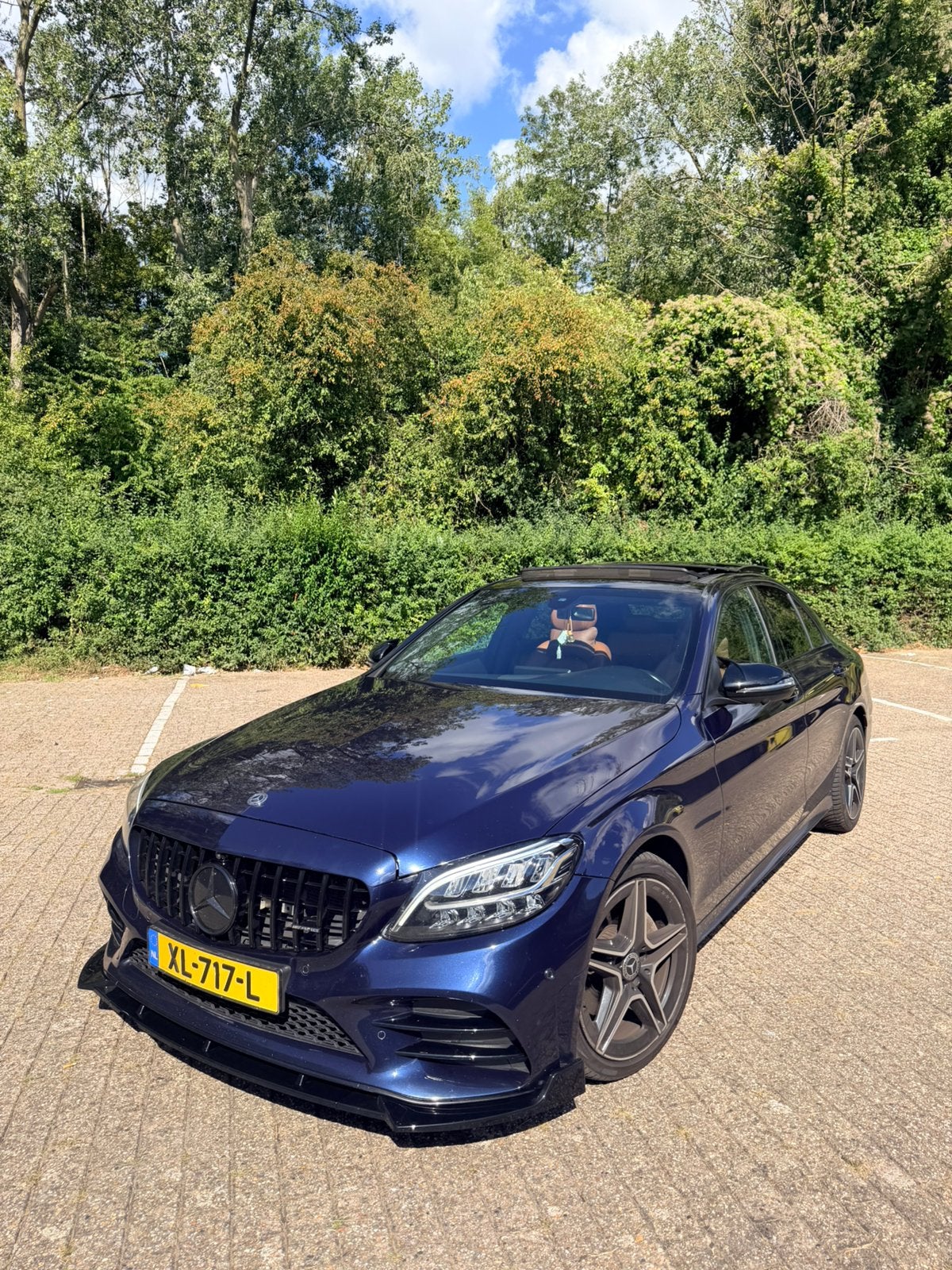 Mercedes-Benz C-Klasse C180 156pk 9G-TRONIC 2019 Blauw, 1800 kg, Euro 6, Blauw, Bruin