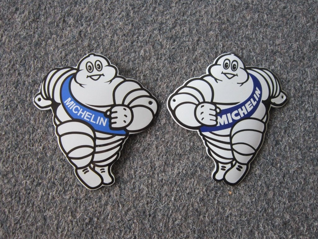 MICHELIN EMAILLE RECLAMEBORDEN, Ophalen, Zo goed als nieuw, Reclamebord