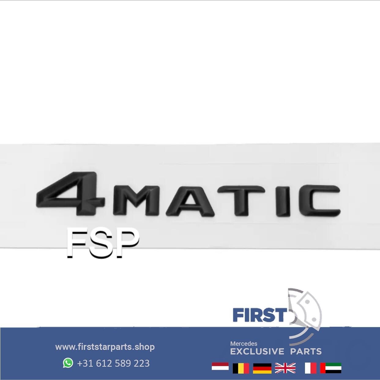 LETTERS 4MATIC ZWART LOGO Mercedes A CLA C E G GLC GLE Klass