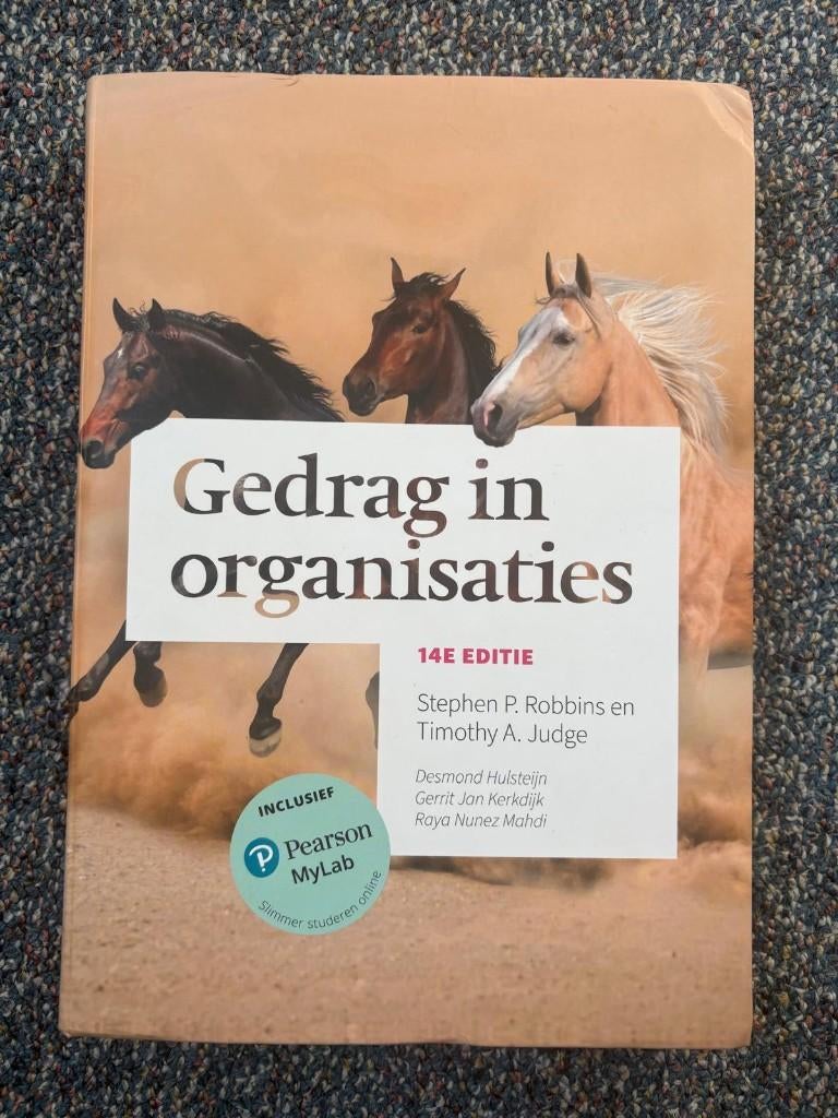 Gedrag in organisaties - 14e editie, Boeken, Pearson, Zo goed als nieuw, Alpha, HBO