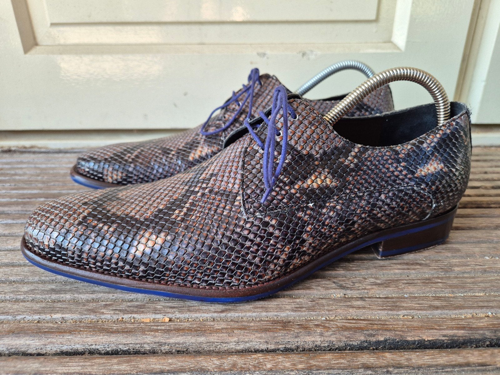 Floris van Bommel herenschoenen maat 42 / 8, Bruin, Floris van Bommel, Ophalen of Verzenden, Zo goed als nieuw