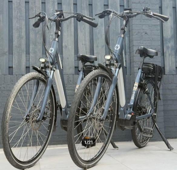 Twee elktrische fietsen Amslod wellington met code 08, Fietsen en Brommers, Ophalen, Zo goed als nieuw, 50 km per accu of meer