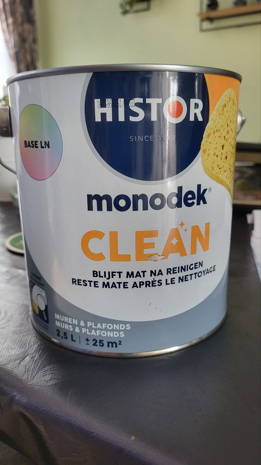 3x Histor Monodek Clean RAL 7040 Fenstergrau 2,5L, Ophalen, 5 tot 10 liter, Nieuw, Verf