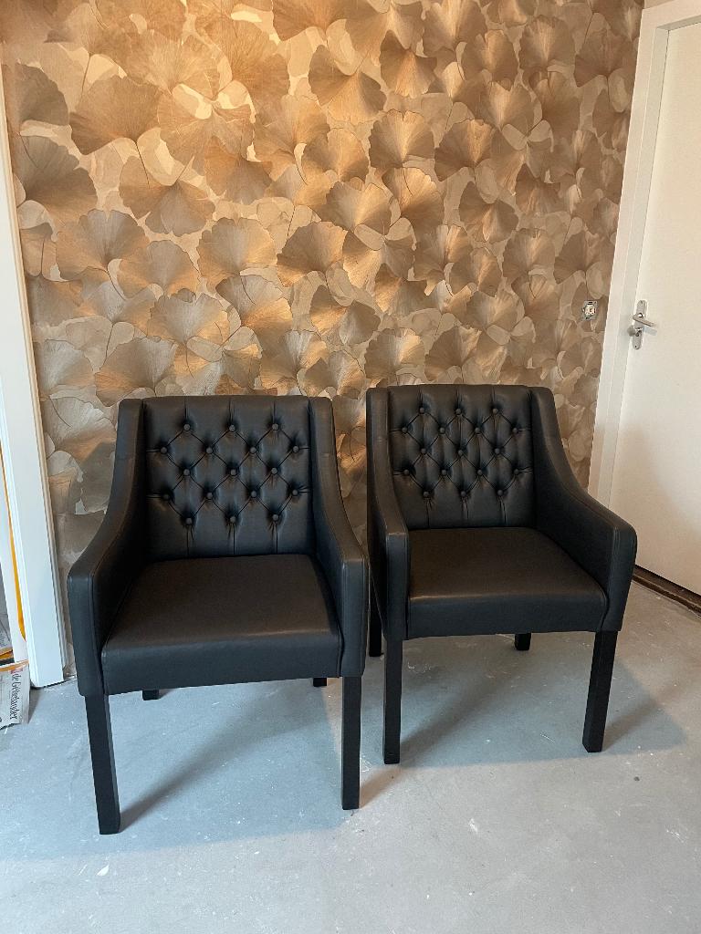 Eetkamer stoelen zwart en grijs-zwart streep, Huis en Inrichting, Stoelen, Ophalen, Gebruikt, Overige kleuren, Vier