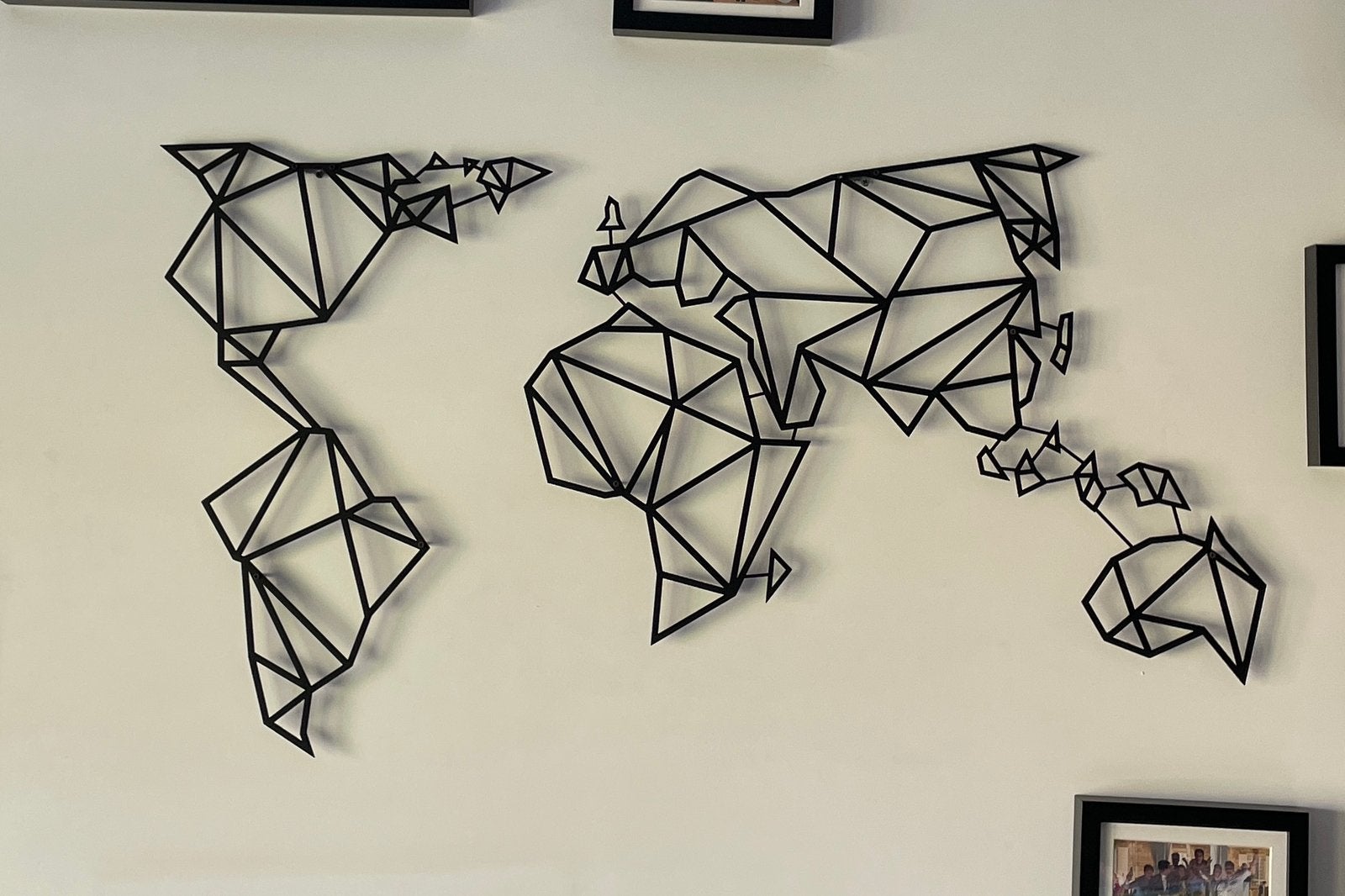 Metalen abstracte wereldkaart, Ophalen of Verzenden
