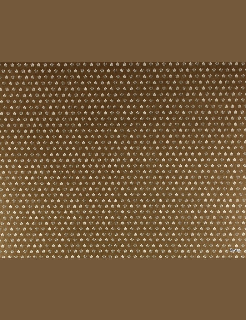 4655 Vintage oud 70s behang  witte microprint  bruin swiet, Verzenden, Bruin