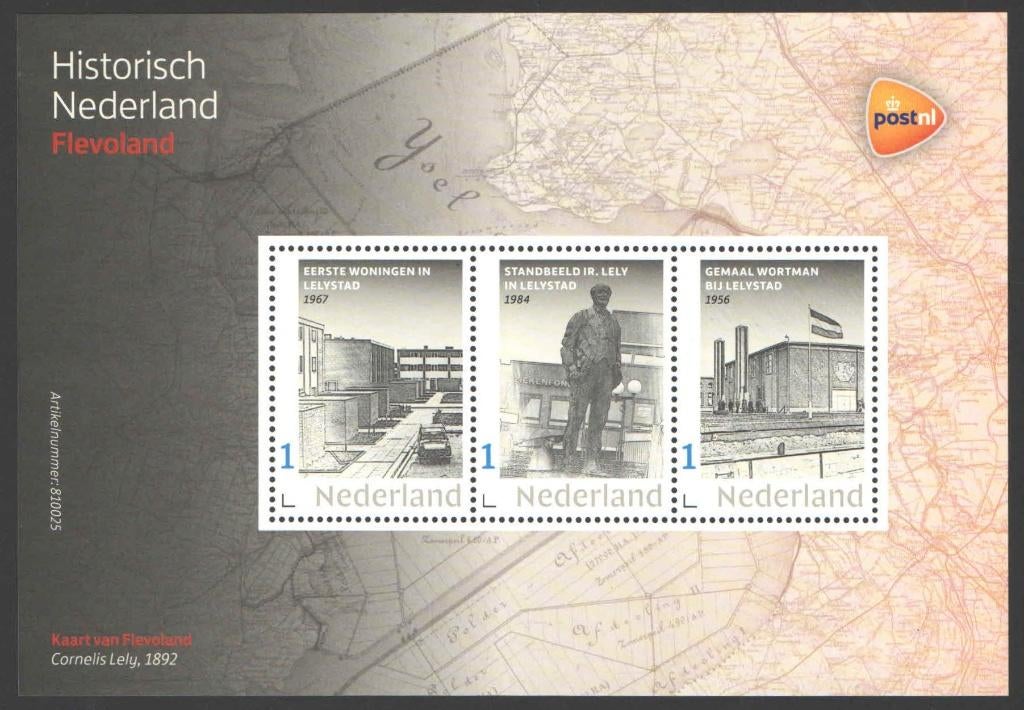 Postzegels Historisch Nederland: Flevoland, Postzegels en Munten, Postzegels | Nederland, Ophalen of Verzenden, Na 1940, Postfris