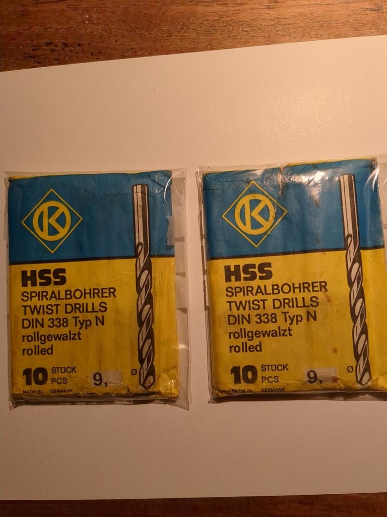 Boor 9 mm.   20 stuks, Doe-het-zelf en Verbouw, Gereedschap | Boormachines, Ophalen of Verzenden