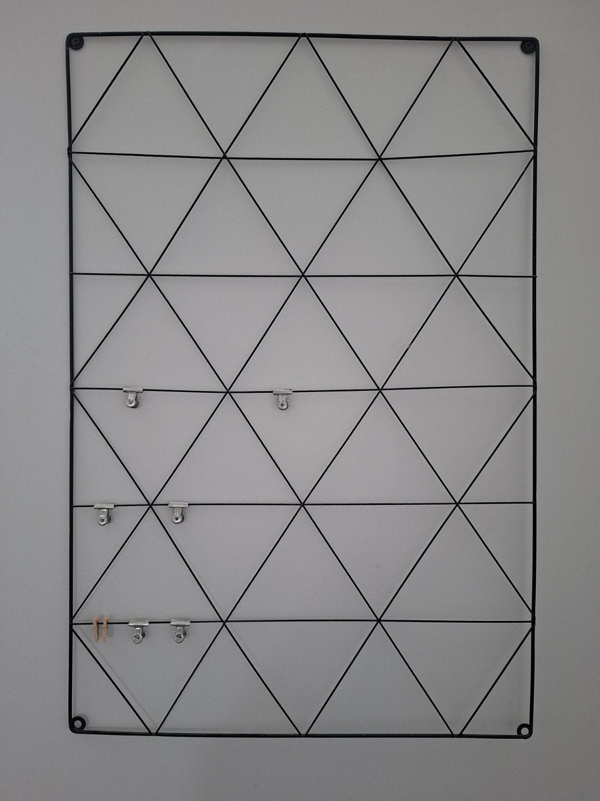 Zwart metalen wandrek / memobord, modern design, Ophalen, Metaal, Zwart, Decoratieobject