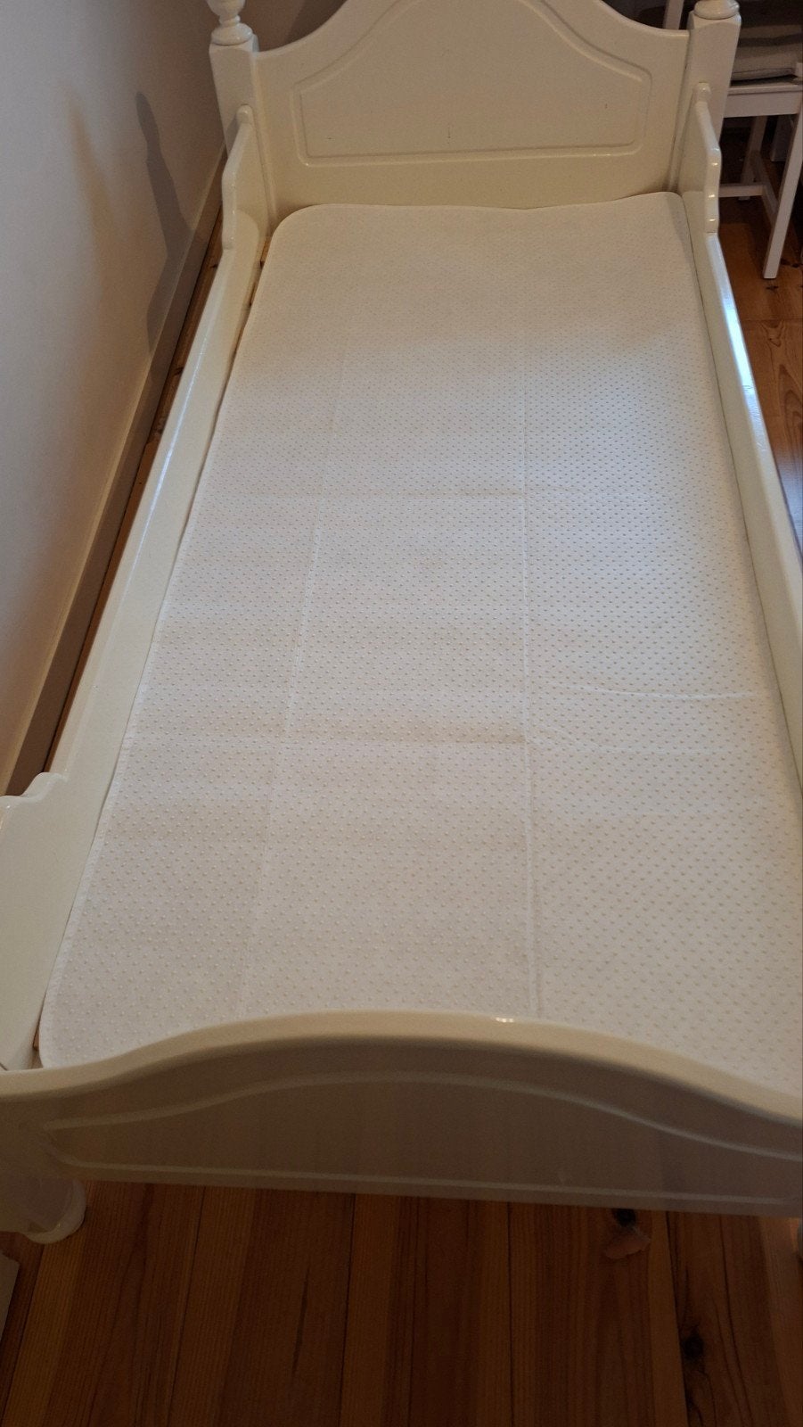 Eenpersoonsbed 200x90 cm - Wit, Huis en Inrichting, Ophalen, Gebruikt, 90 cm, Eenpersoons