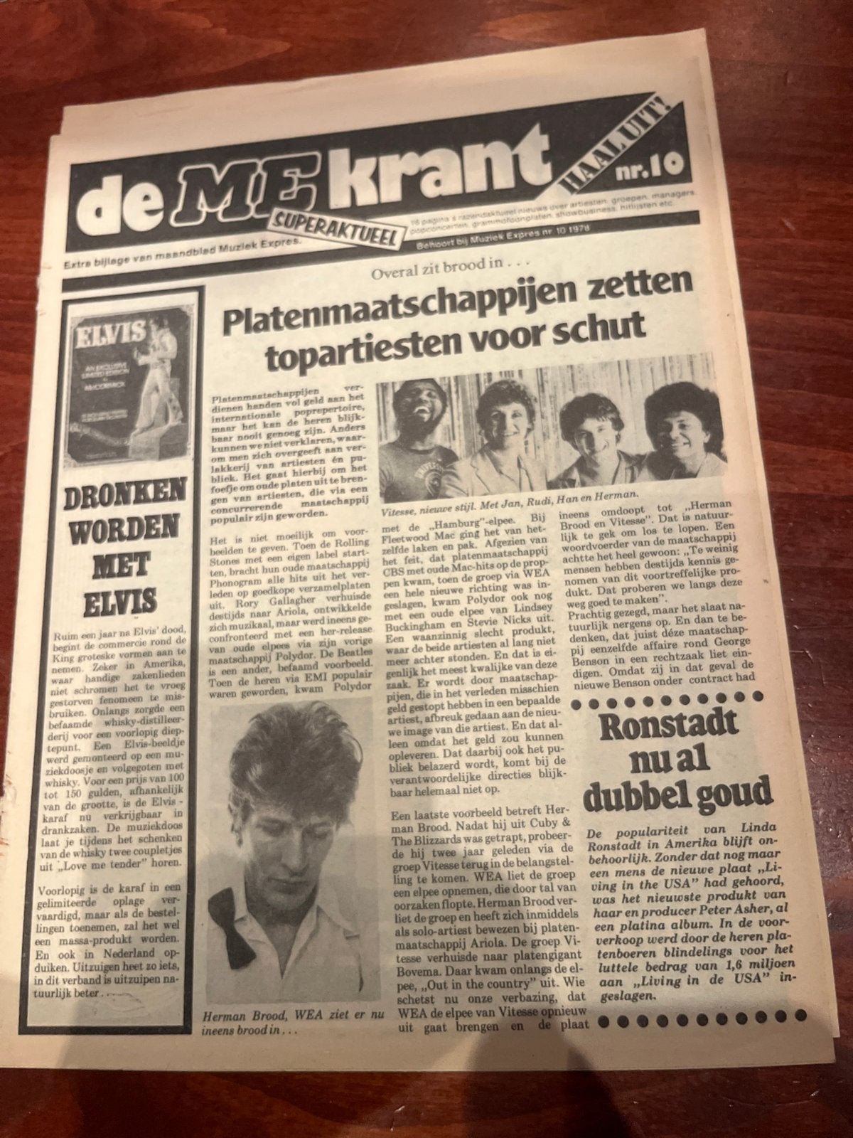 Elvis bowie De ME Krant - Superaktueel (Nr. 10), Ophalen of Verzenden
