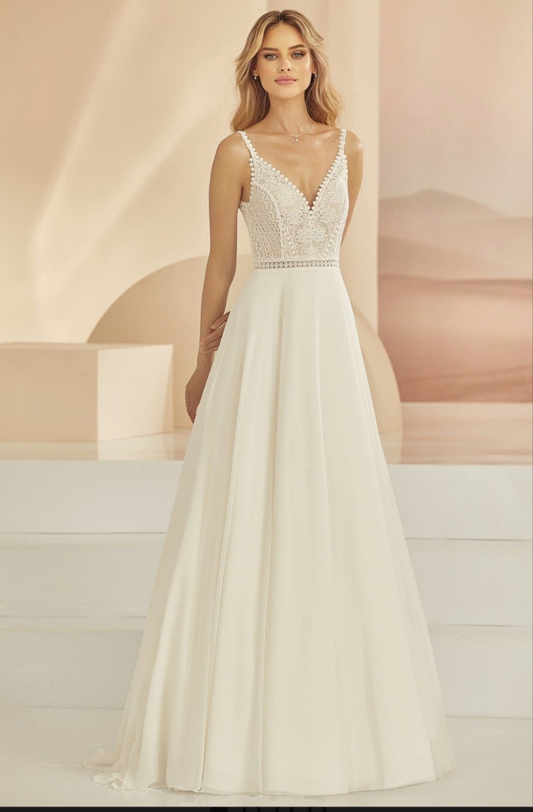 nieuwe Bianco Evento trouwjurk Victoria flowy rok speels, Ophalen of Verzenden, Wit, Trouwjurk