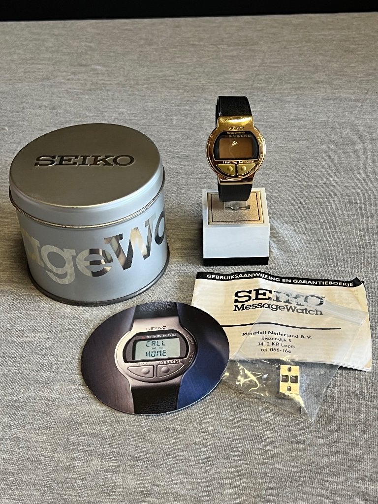 Seiko Message Watch Goud MA52-4A00, Seiko, Gebruikt, Staal, Polshorloge